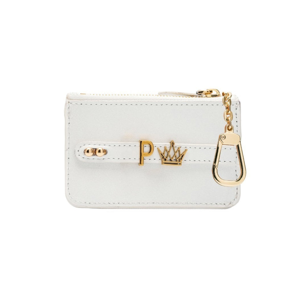 GLAM. Kişiselleştirilebilir Mini Cüzdan PEARL Sedefli Beyaz