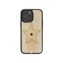 Görseli Galeri görüntüleyiciye yükleyin, AURA. Deri iPhone Kılıfı - Gold YILDIZ
