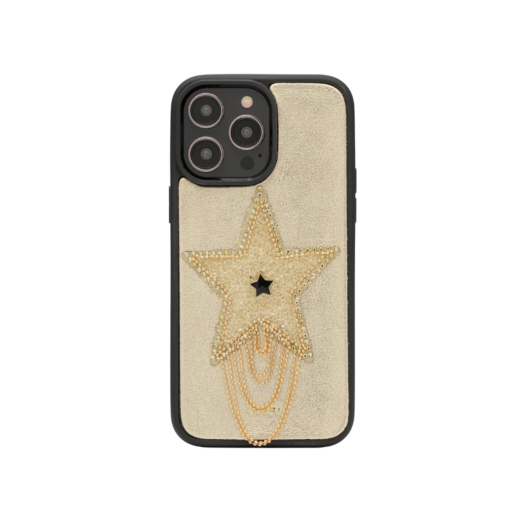 AURA. Deri iPhone Kılıfı - Gold YILDIZ