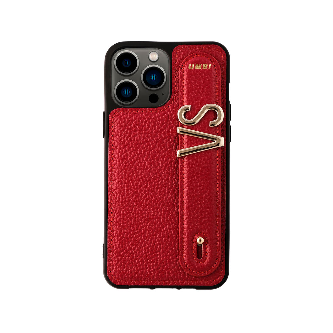 YOUZ. Kişiselleştirilebilir Deri iPhone Kılıfı - Red/Gold