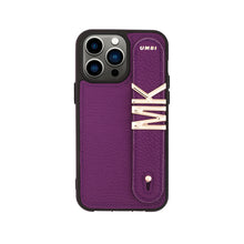 Görseli Galeri görüntüleyiciye yükleyin, YOUZ. Kişiselleştirilebilir Deri iPhone Kılıfı - Purple/Gold
